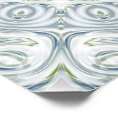 Ruhiges Blau- und Grün-Mandala-Musterdesign Poster (Ecke)
