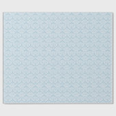 Ruhiges Blaues Blumen-Damaskus Geschenkpapier (Flach)