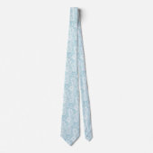 Ruhiges blaues Blumenbatik Krawatte (Vorderseite)