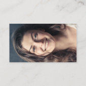 Ruhiges Boho Art Front Custom Foto Zurück Visitenkarte (Rückseite)