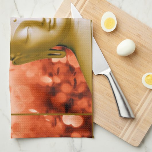 Ruhiges Buddha-Geschirrtuch Handtuch (Viertel Falte)