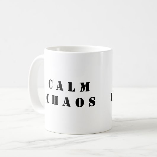 Ruhiges Chaos - Paradox Kaffeetasse (Vorderseite Links)