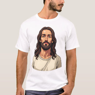 Ruhiges Christus-Porträt Vintage-Stich-Shirt 2 T-Shirt