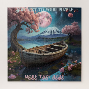 Ruhiges Fischerboot auf dem Fuji-Berg Puzzle