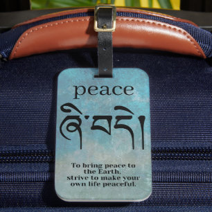 Ruhiges Friedenssymbol Gepäckanhänger