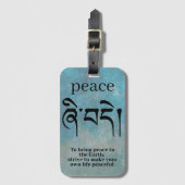 Ruhiges Friedenssymbol Gepäckanhänger (Vorderseite Vertikal)