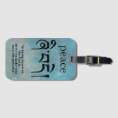 Ruhiges Friedenssymbol Gepäckanhänger (Vorderseite (Horizontal))