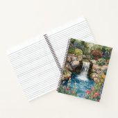 Ruhiges Gartenwasserfall-Spiralnotizbuch Notizblock (Innenseite)