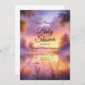 Ruhiges Glühen des Abends am See Einladung (Vorne/Hinten)