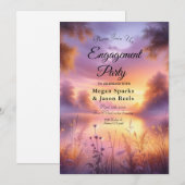 Ruhiges Glühen des Abends am See Einladung (Vorne/Hinten)