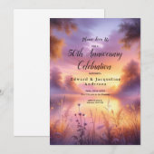 Ruhiges Glühen des Abends am See Einladung (Vorne/Hinten)