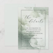 Ruhiges Grün Aquarell Details Begleitkarte (Vorne/Hinten)