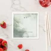 Ruhiges Grün Aquarell Serviette (Beispiel)