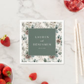Ruhiges Grün Botanisch Serviette (Beispiel)