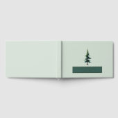 Ruhiges grünes Aquarell-Baum Gästebuch (Voll)