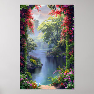 Ruhiges japanisches Garden Archway Poster