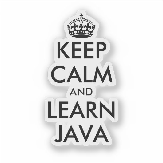 Ruhiges Java-Notebook behalten und Java-witziges N Aufkleber (Vorderseite)