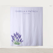 Ruhiges Lavendel-Wasserfarben-Blumenmuster Wandteppich (Vorderseite)