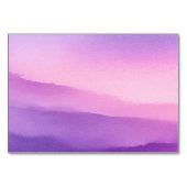 Ruhiges Lavendel-Wasserfarbenes Tischnummer (Rückseite)