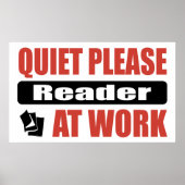 Ruhiges Lesen am Arbeitsplatz Poster (Vorne)