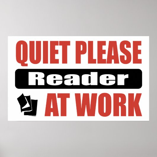 Ruhiges Lesen am Arbeitsplatz Poster (Vorne)