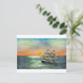 ruhiges Meer Postkarte (Stehend Vorderseite)