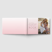 Ruhiges Modernes Rosa Foto Gästebuch (Voll)
