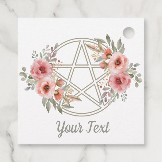 Ruhiges Pentagramm Geschenkanhänger (Rückseite)