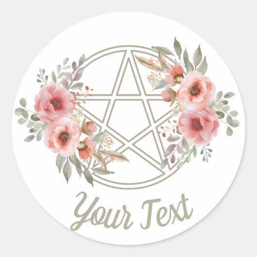 Ruhiges Pentagramm Runder Aufkleber (Vorderseite)