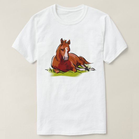 Ruhiges Pferdefleisch T-Shirt (Design vorne)