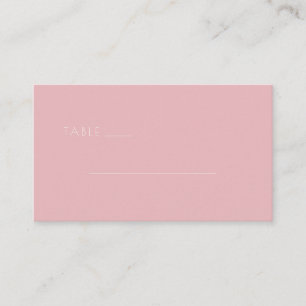 Ruhiges Pink Minimalistisches Linien Platzkarte