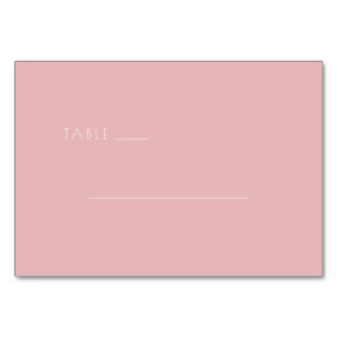 Ruhiges Pink Minimalistisches Linien Tischnummer