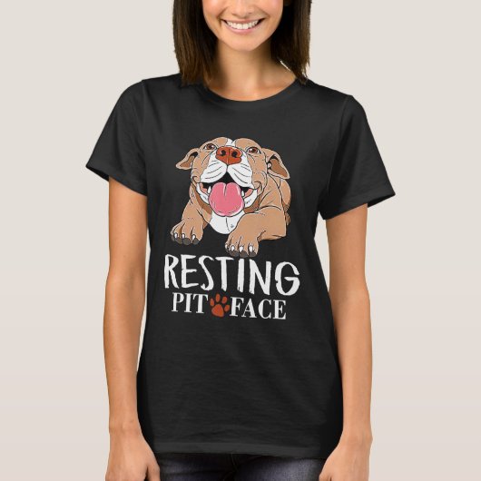 Ruhiges Pit Face Shirt Funny Pitbull Lover (Vorderseite)