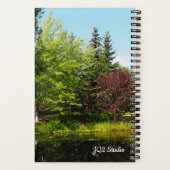 Ruhiges Reflection Pond Foto Spiral Notebook Notizblock (Rückseite)
