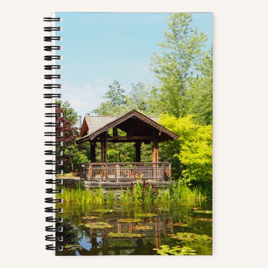 Ruhiges Reflection Pond Foto Spiral Notebook Notizblock (Vorderseite)