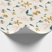 Ruhiges rosa Blumenmuster Geschenkpapier (Ecke)