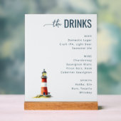 Ruhiges Rotes Wasserfarben-Leuchtturm Acrylschild (Neutral)