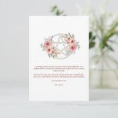 Ruhiges Sage Floral Pentagramm Geburtstag Dankeskarte (Stehend Vorderseite)