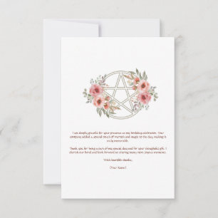 Ruhiges Sage Floral Pentagramm Geburtstag Dankeskarte