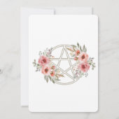 Ruhiges Sage Floral Pentagramm Geburtstag Einladung (Rückseite)