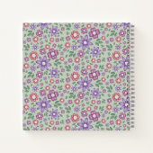 ruhiges Salbeigrün, fantastisches Blumenmuster Notizblock (Rückseite)