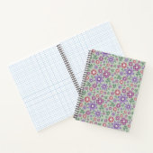 ruhiges, salbeigrünes, fantastisches Blumenmuster Notizblock (Innenseite)
