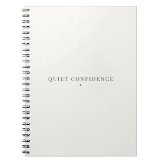 Ruhiges Selbstvertrauen Minimalistisches Notizbuch Notizblock