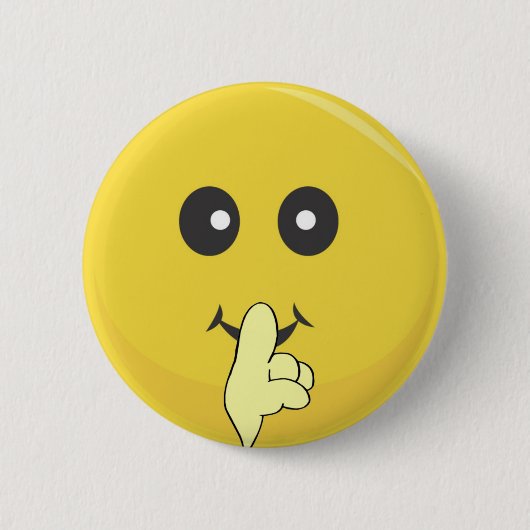 Ruhiges Smile-Gesicht Button (Vorderseite)