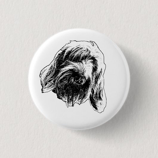 Ruhiges Spinone-Abzeichen Button (Vorderseite)