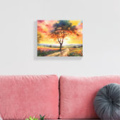 Ruhiges Sunset-Feld Leinwanddruck (Insitu (Wohnzimmer))