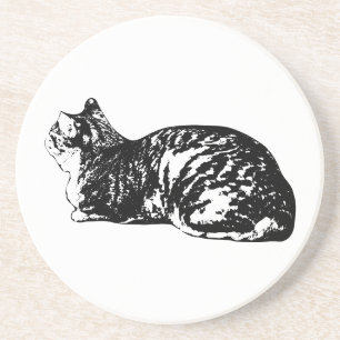 Ruhiges Tabby, kleine Pause Getränkeuntersetzer