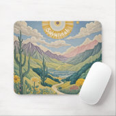 Ruhiges Tal: Pastelllandschaft Mousepad (Mit Mouse)