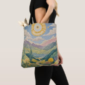 Ruhiges Tal: Pastelllandschaft Tasche (Von Nahem)