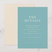 Ruhiges Teal-Minimalist-Design-Elemente Begleitkarte (Vorne/Hinten)